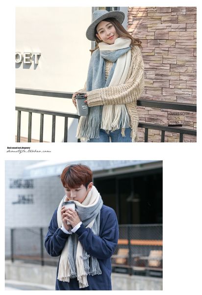 korean version of lovers scarf female winter wool knitting scarf with men and women thickened simple autumn and winter scarf students, Blue;gray
korean version of lovers scarf female winter wool knitting scarf with men and women thickened simple autumn and winter scarf students, Blue;gray
