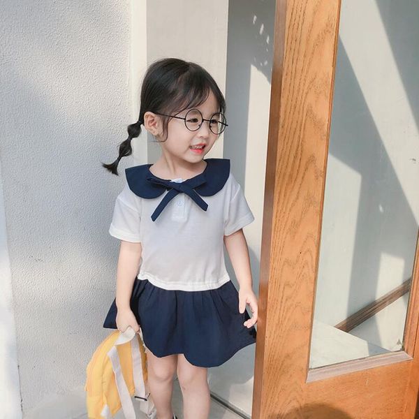 new korean summer toddler children school girls dress cotton short sleeve patchwork bow kids dresses for girls baby girl clothes, Red;yellow
new korean summer toddler children school girls dress cotton short sleeve patchwork bow kids dresses for girls baby girl clothes, Red;yellow