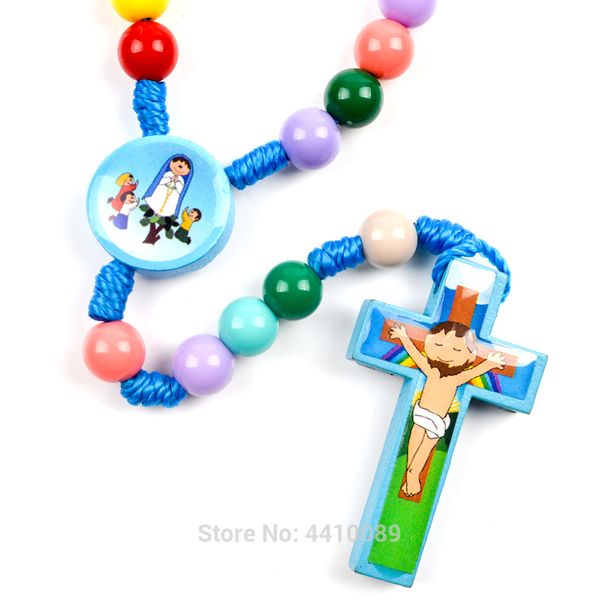 kids rosary carton fatima boy girl pink blue wood colorful sticker bead cord baptism for children, Silver
kids rosary carton fatima boy girl pink blue wood colorful sticker bead cord baptism for children, Silver