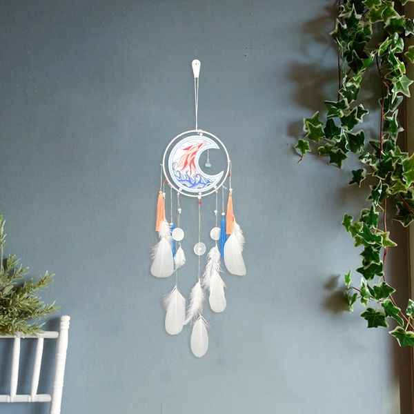 new style simple indie decorative dream catcher cloud moon decorative colorful lights pendant cute girl's room wall decoration
new style simple indie decorative dream catcher cloud moon decorative colorful lights pendant cute girl's room wall decoration