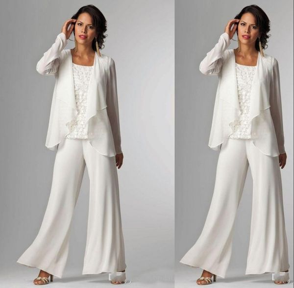 new groom bridal mothers pants suit three pieces jewel neck long sleeves white chiffon with jacket evening dress wedding guest dress, Black;red
new groom bridal mothers pants suit three pieces jewel neck long sleeves white chiffon with jacket evening dress wedding guest dress, Black;red