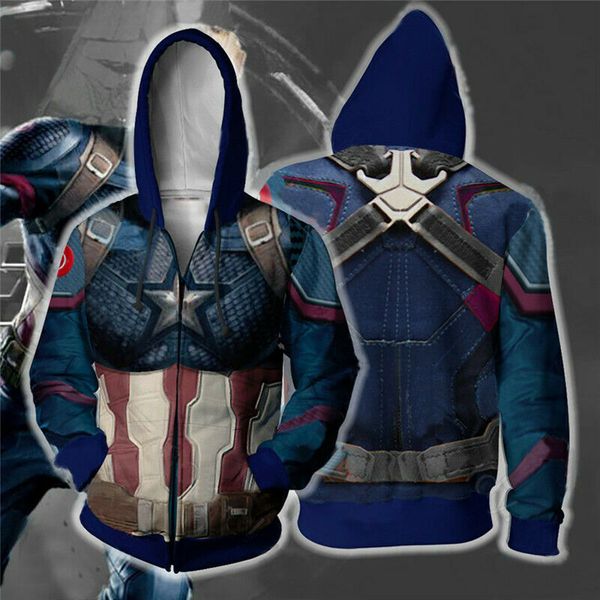 4 endgame hoodie american cosplay costume sweatshirt coat jacket zipper hooded with cap cos, Black 
4 endgame hoodie american cosplay costume sweatshirt coat jacket zipper hooded with cap cos, Black