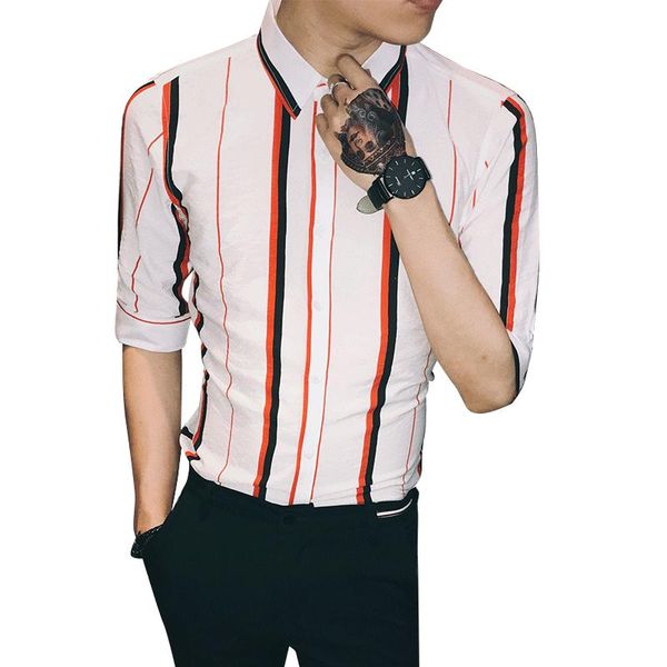 loldeal thick stripe shirt men summer fashion casual half sleeve skinny dress shirt male, White;black
loldeal thick stripe shirt men summer fashion casual half sleeve skinny dress shirt male, White;black