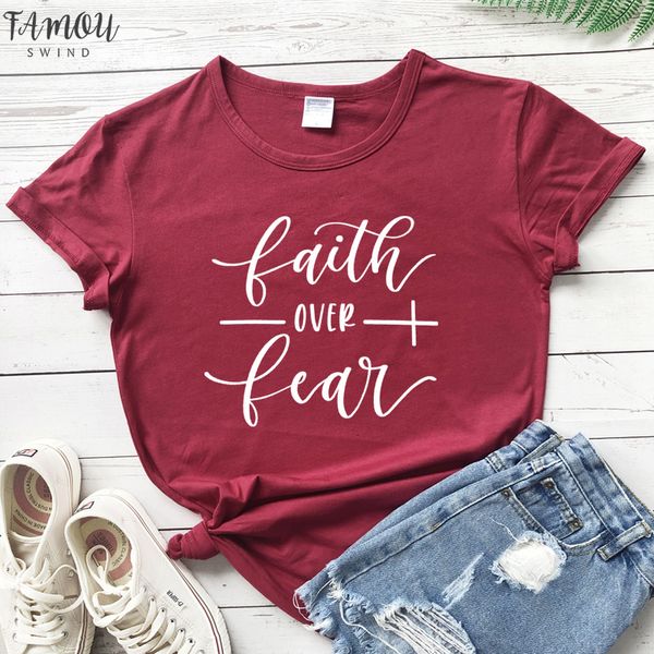 faith over fear t shirt women fashion inspired religious christian church tees casual summer graphic tumblr tshirt outfit, White
faith over fear t shirt women fashion inspired religious christian church tees casual summer graphic tumblr tshirt outfit, White