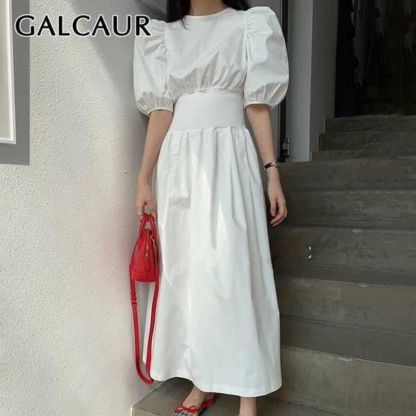 galcaur korean chic style elegant women's dress o neck puff short sleeve high waist tunic midi dresses female clothes 2020 new, Black;gray
galcaur korean chic style elegant women's dress o neck puff short sleeve high waist tunic midi dresses female clothes 2020 new, Black;gray