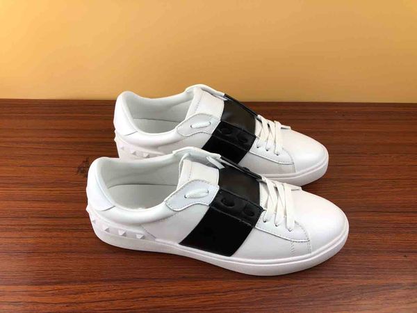 fashion mens women designer shoes white lace up genuine leather open luxury casual shoes flat sport designer sneaker with box for salet01, Black
fashion mens women designer shoes white lace up genuine leather open luxury casual shoes flat sport designer sneaker with box for salet01, Black