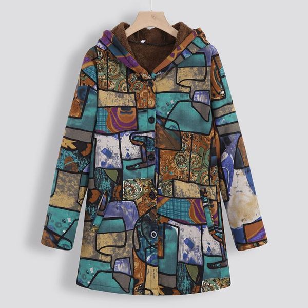 women autumn winter coats casual warm outwear floral print hooded pockets vintage oversize coats big size coat ropa mujer#g2, Black;brown
women autumn winter coats casual warm outwear floral print hooded pockets vintage oversize coats big size coat ropa mujer#g2, Black;brown