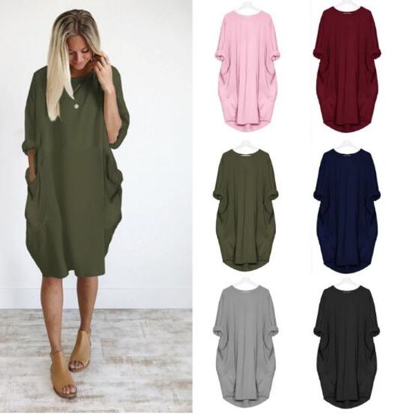 new stylish women dress new spring autumn beach casual plus size loose club party dresses long sleeve bodycon dress pocket girls a14, Black;gray
new stylish women dress new spring autumn beach casual plus size loose club party dresses long sleeve bodycon dress pocket girls a14, Black;gray
