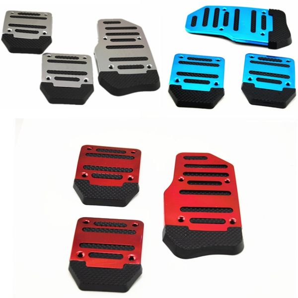 universal aluminum manual transmission 3 pcs non-slip car pedal cover set kit pedali red/blue/silver car styling 
universal aluminum manual transmission 3 pcs non-slip car pedal cover set kit pedali red/blue/silver car styling