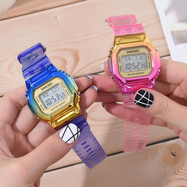 shhors rose gold women digital watch multifunction waterproof women watches gradient male watch rectangle children sport watches, Slivery;brown
shhors rose gold women digital watch multifunction waterproof women watches gradient male watch rectangle children sport watches, Slivery;brown