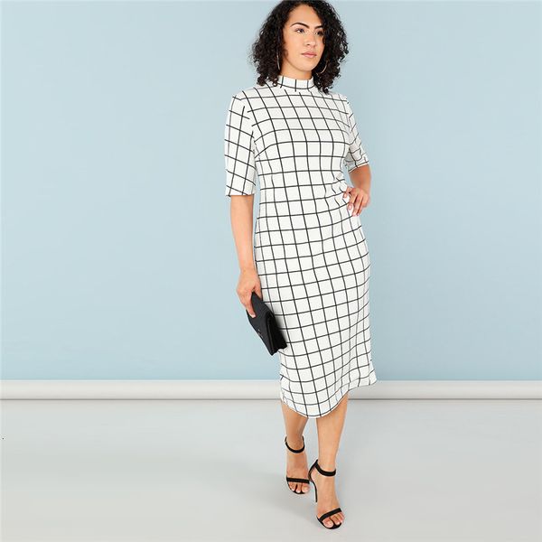 designer dress womens clothes plaid elegant bodycon plus size pencil dresses womens office lady grid print slim fit dress, Black;gray
designer dress womens clothes plaid elegant bodycon plus size pencil dresses womens office lady grid print slim fit dress, Black;gray