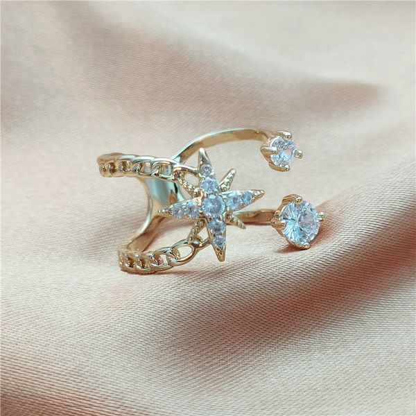 2019 zircon gold silver star rings for womenn jewelry wedding adjustable ring statement anillos ladies accessories gifts, Slivery;golden
2019 zircon gold silver star rings for womenn jewelry wedding adjustable ring statement anillos ladies accessories gifts, Slivery;golden