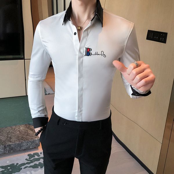 2020 fashion cotton long sleeve shirt solid slim fit male social casual business white black dress shirt -3xl
2020 fashion cotton long sleeve shirt solid slim fit male social casual business white black dress shirt -3xl