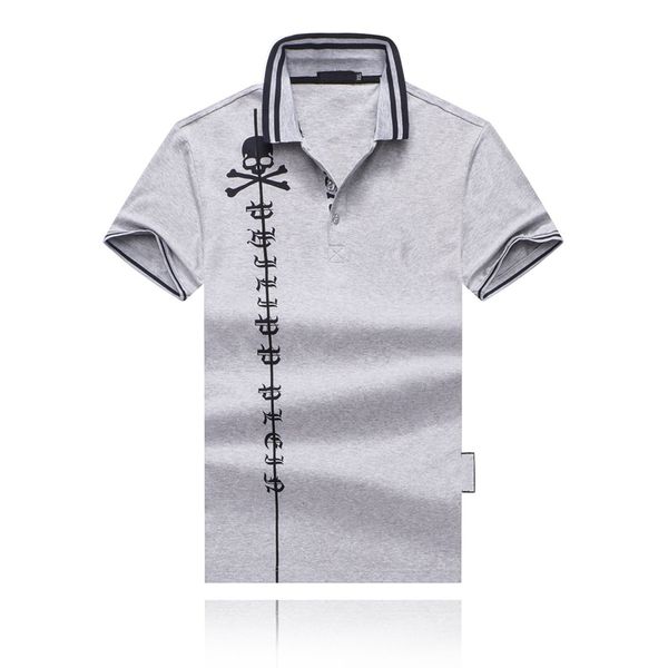 19SS Summer's Newest Fashion Crossbones Head Print Cotton Lapel Collar Designer T-shirt Striped Lapel Designer Polo Shirt Men
19SS Summer's Newest Fashion Crossbones Head Print Cotton Lapel Collar Designer T-shirt Striped Lapel Designer Polo Shirt Men