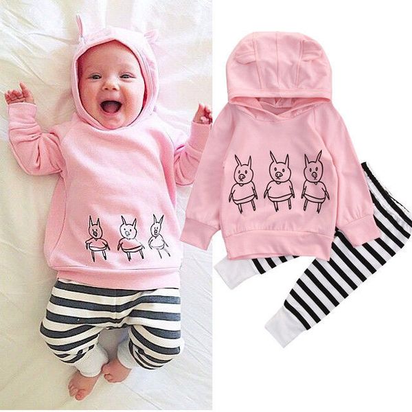 cute pigs baby girl clothes kids sweatshirt striped pants 2pcs outfits tracksuit autumn clothing set, Pink;blue
cute pigs baby girl clothes kids sweatshirt striped pants 2pcs outfits tracksuit autumn clothing set, Pink;blue
