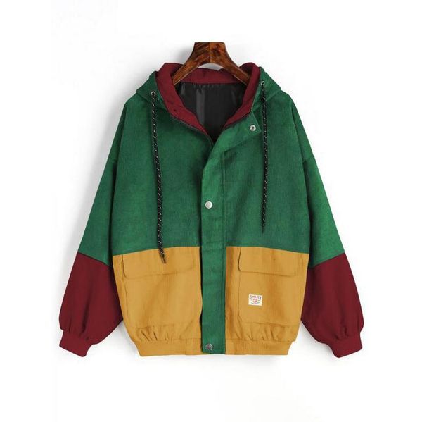 dropshipping winter warm color hooded corduroy jacket drawstring hit color patched pocket thick basic women coat harajuku new, Black;brown
dropshipping winter warm color hooded corduroy jacket drawstring hit color patched pocket thick basic women coat harajuku new, Black;brown