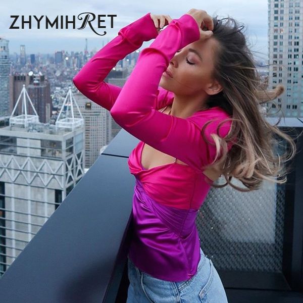 women's t-shirt zhymihret 2021 spring square collar puff sleeve satin t shirt womrn patchwork twisted hollow out open back tshirt femal, White
women's t-shirt zhymihret 2021 spring square collar puff sleeve satin t shirt womrn patchwork twisted hollow out open back tshirt femal, White