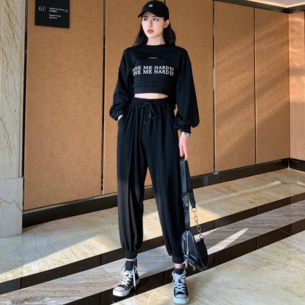3 piece set gray black crop top брюки костюм причинная высокой талией брюки техники
3 piece set gray black crop top брюки костюм причинная высокой талией брюки техники