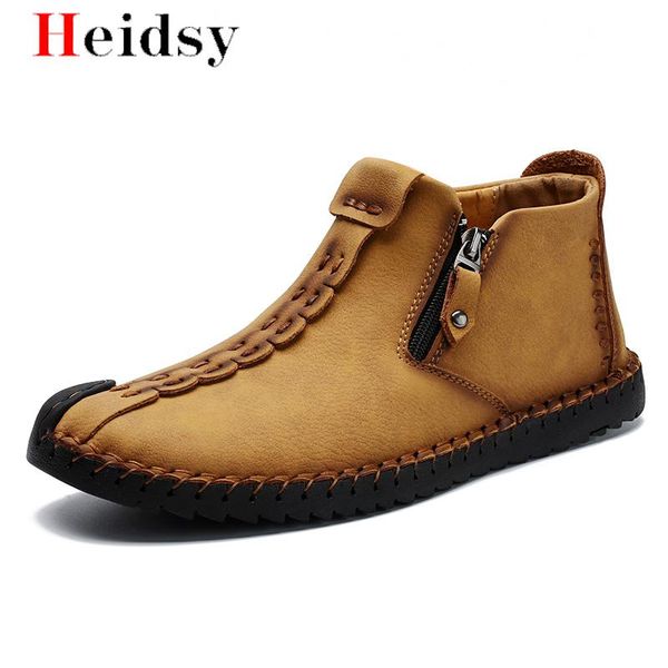 super winter boots for men vintage leather sneakers xl size 48 boots high-zipper men driving shoes autumn optional, Black
super winter boots for men vintage leather sneakers xl size 48 boots high-zipper men driving shoes autumn optional, Black