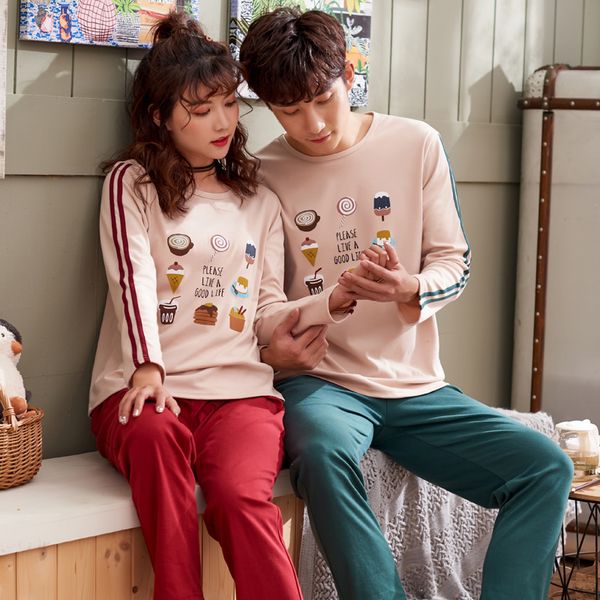 autumn couple pajamas women's long sleeve sleepwear set big size -3xl pyjamas, Black;red
autumn couple pajamas women's long sleeve sleepwear set big size -3xl pyjamas, Black;red