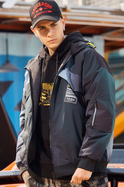 2020 winter european and american hooded men's thickened warm jacket men's youth fashion brand coat men, Black
2020 winter european and american hooded men's thickened warm jacket men's youth fashion brand coat men, Black