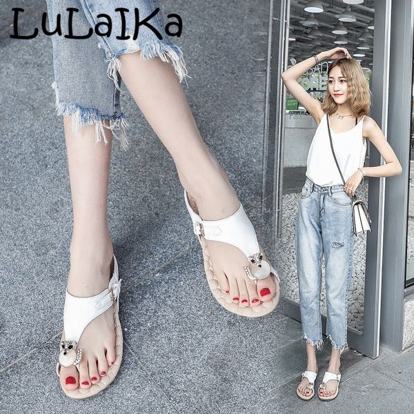 lulaika 2019 summer new ladies fashion outer wear round head comfortable rhinestone folder foot beach casual wild flat slippers, Black
lulaika 2019 summer new ladies fashion outer wear round head comfortable rhinestone folder foot beach casual wild flat slippers, Black