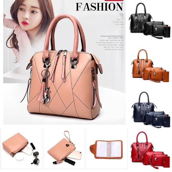 4pcs women fashion pattern solid fringe purse +messenger bag+handbag+wallet pu leather shoulder bag for female bolso femenino
4pcs women fashion pattern solid fringe purse +messenger bag+handbag+wallet pu leather shoulder bag for female bolso femenino