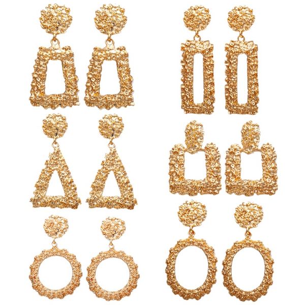 6 pairs/set fashion alloy earrings exaggerated personality for women earrings geometric, Golden;silver
6 pairs/set fashion alloy earrings exaggerated personality for women earrings geometric, Golden;silver