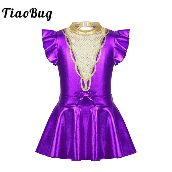 kids shiny sequins metallic gymnastics leotard with skirt set girls ballet dress outfit showman stage performance dance costume, Black;red
kids shiny sequins metallic gymnastics leotard with skirt set girls ballet dress outfit showman stage performance dance costume, Black;red