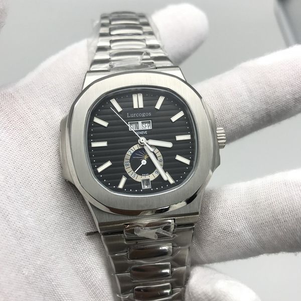 luxury watch silver automatic mechanical watch stainless steel luminous hand blue dial nautilus p watch, Slivery;brown
luxury watch silver automatic mechanical watch stainless steel luminous hand blue dial nautilus p watch, Slivery;brown
