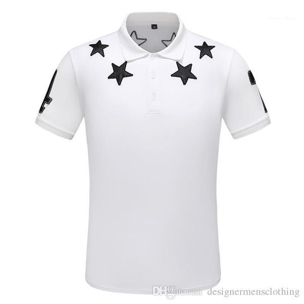 lapel neck short sleeve mens tees fashion boy giv brand stars print mens polos, White;black
lapel neck short sleeve mens tees fashion boy giv brand stars print mens polos, White;black