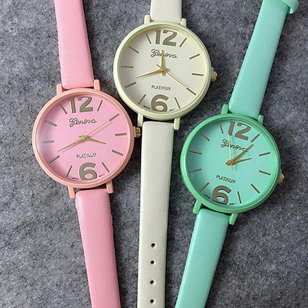 fashion montre femme luxury ladies candy colors watch women's geneva candy jelly color faux leather quartz analog dress wrist watch, Slivery;brown
fashion montre femme luxury ladies candy colors watch women's geneva candy jelly color faux leather quartz analog dress wrist watch, Slivery;brown