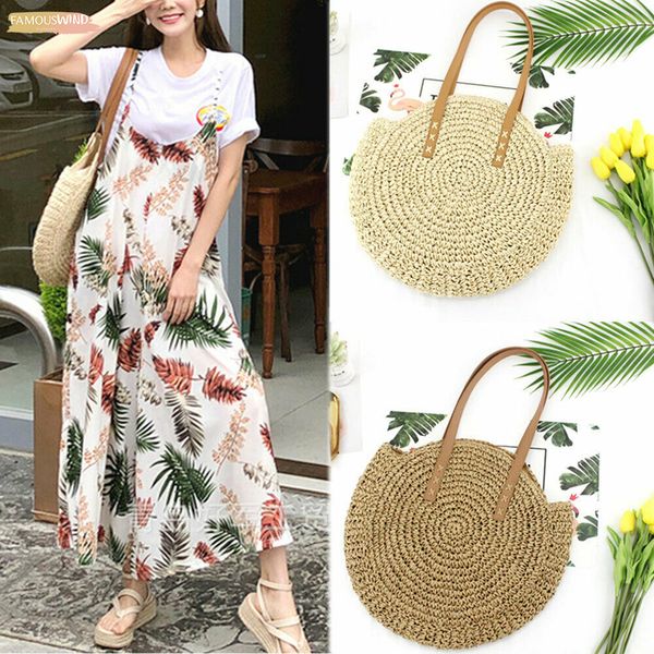 fashion women round circular rattan wicker plain straw woven crossbody beach casual bag basket shape gift
fashion women round circular rattan wicker plain straw woven crossbody beach casual bag basket shape gift