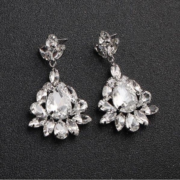2020 new shining fashion crystals bridal earrings rhinestones long drop earring for women bridal jewelry wedding gift for bridesmaids, White
2020 new shining fashion crystals bridal earrings rhinestones long drop earring for women bridal jewelry wedding gift for bridesmaids, White