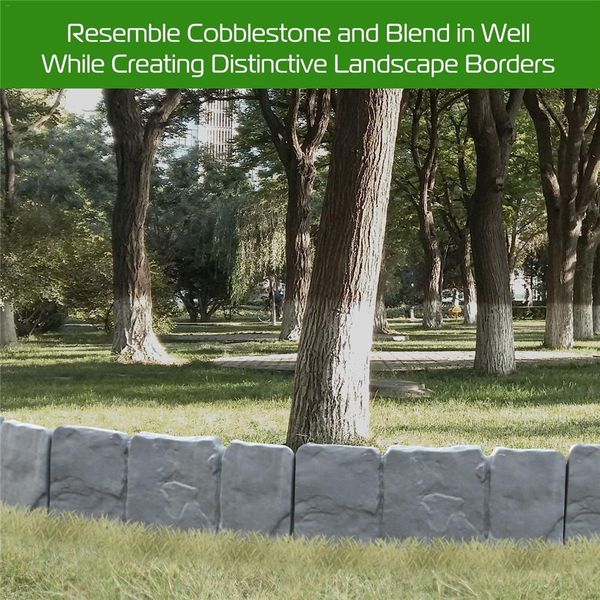 20pcs simulation stone garden fence grounding folding garden border edging cobbled stone plastic lawn yard flower bed border
20pcs simulation stone garden fence grounding folding garden border edging cobbled stone plastic lawn yard flower bed border