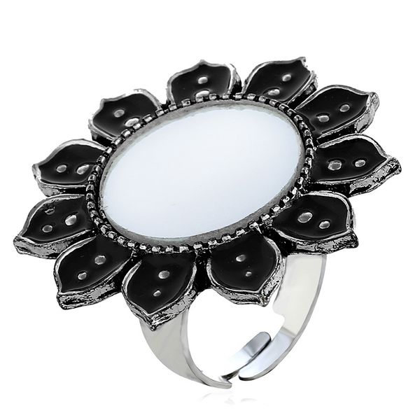 individual open sunflower ring indian style oil dropping adjustable ring, Silver
individual open sunflower ring indian style oil dropping adjustable ring, Silver