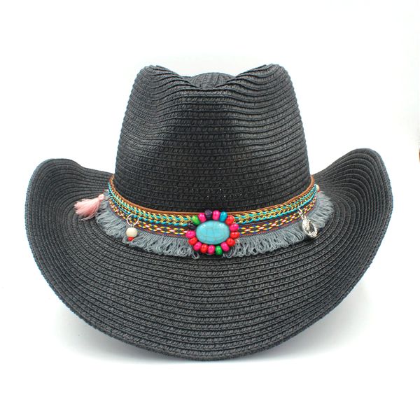 women men summer straw sun hat with roll up wide brim western cowboy jazz hat dad tassel sombrero beach sunhat, Blue;gray
women men summer straw sun hat with roll up wide brim western cowboy jazz hat dad tassel sombrero beach sunhat, Blue;gray