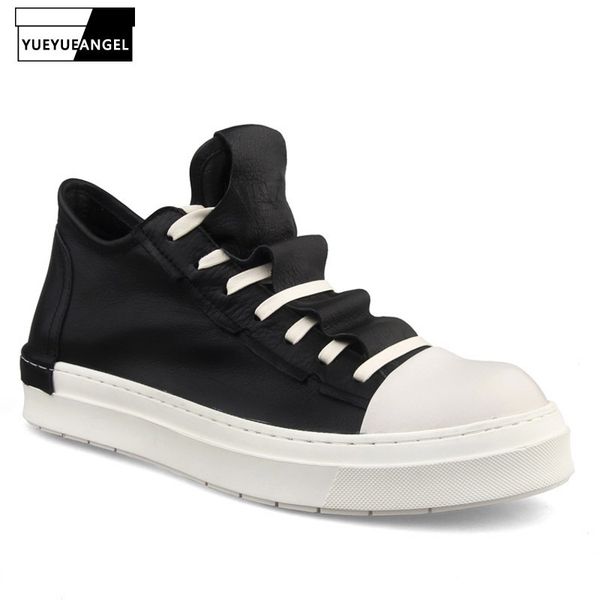 korean fashion genuine leather casual leather shoes low help round toe lace up male platform sneakers shoes streetwear, Black
korean fashion genuine leather casual leather shoes low help round toe lace up male platform sneakers shoes streetwear, Black
