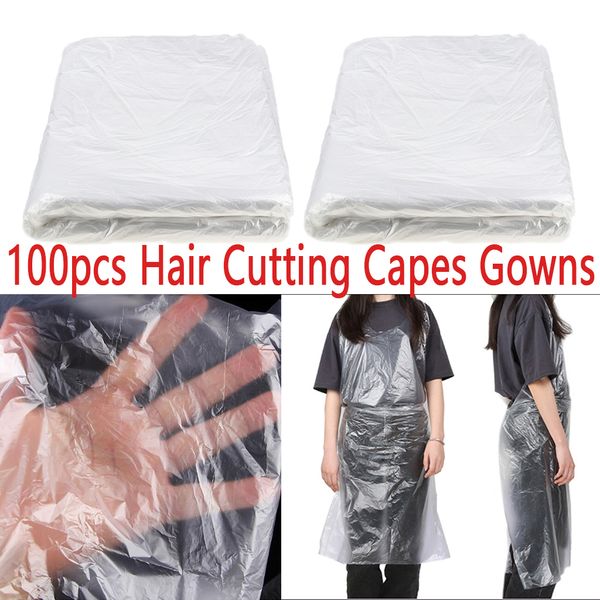 100x disposables hairdressing capes hair salon shawl plastic waterproof hair trimming tool for barbershop or home use, 92 x 126cm
100x disposables hairdressing capes hair salon shawl plastic waterproof hair trimming tool for barbershop or home use, 92 x 126cm