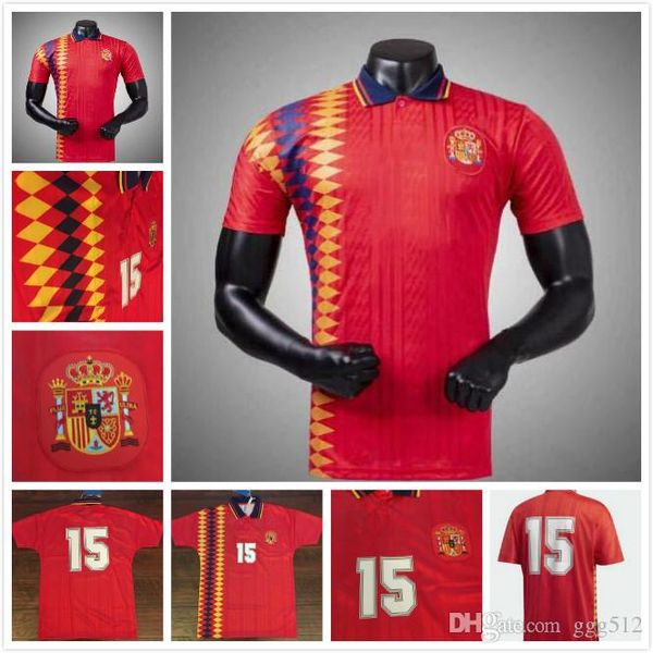 1994 spani retro jersey 1994 spain world cup raul xavi hierro luis ensrique joaquin alonso caminero jersey, Black;yellow
1994 spani retro jersey 1994 spain world cup raul xavi hierro luis ensrique joaquin alonso caminero jersey, Black;yellow