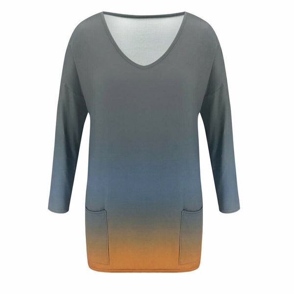 trendy autumn women clothes v-neck casual loose pocket long sleeve geometry ployester t-shirts one pieces, White
trendy autumn women clothes v-neck casual loose pocket long sleeve geometry ployester t-shirts one pieces, White