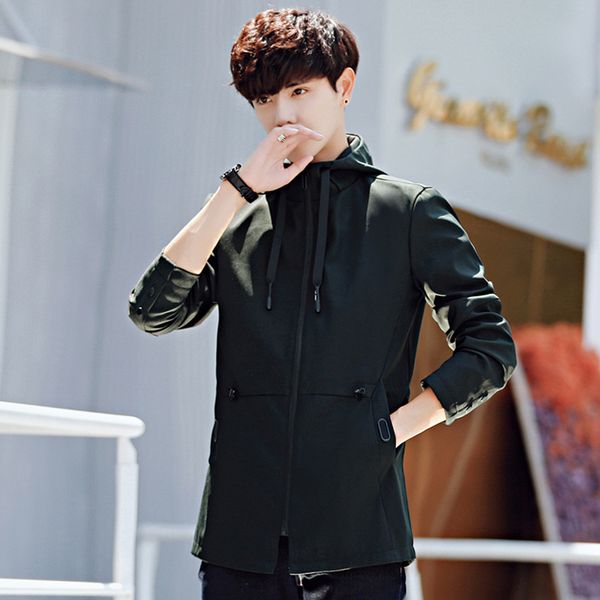 2018 new brand men's casual jacket autumn hooded slim windbreaker male baseball jacket youth coat plus size 4xl, Black;brown
2018 new brand men's casual jacket autumn hooded slim windbreaker male baseball jacket youth coat plus size 4xl, Black;brown