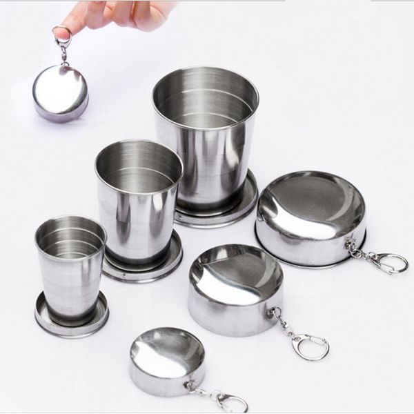 wholesale stainless steel retractable foldable cup outdoor camping travel mouthwash wine cup with key ring coffee mug
wholesale stainless steel retractable foldable cup outdoor camping travel mouthwash wine cup with key ring coffee mug