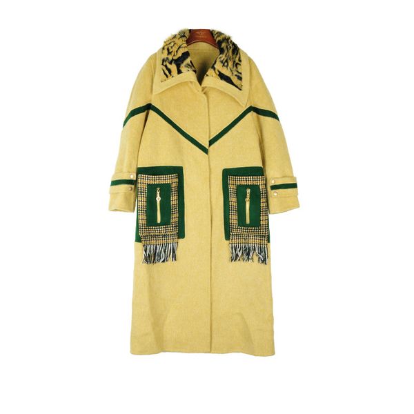 arlenesain custom 2019 new design yellow wool fur women coat with green pocket decorate, Black
arlenesain custom 2019 new design yellow wool fur women coat with green pocket decorate, Black