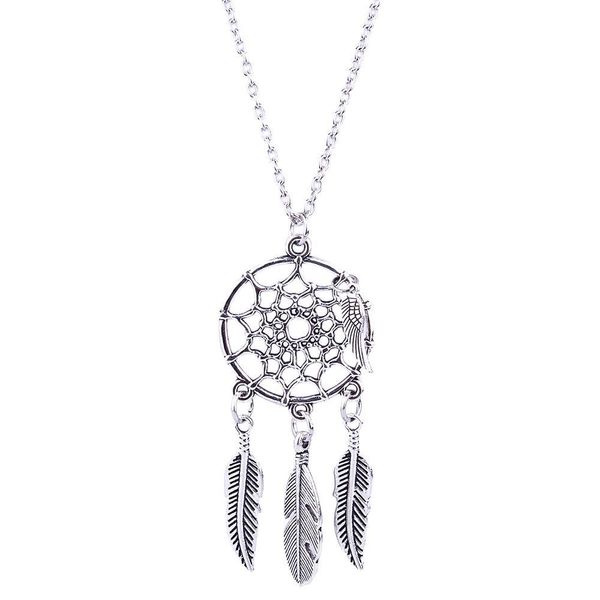 2018 new ethnic style sweater chain fringe feather long style dream catcher pendant chain necklaces jewelry gift bijoux femme, Silver
2018 new ethnic style sweater chain fringe feather long style dream catcher pendant chain necklaces jewelry gift bijoux femme, Silver