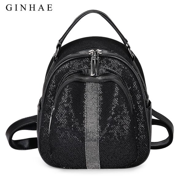 women backpacks pu leather backpack school bags for teenagers girls black casual bag sequins mochilas feminina 2019
women backpacks pu leather backpack school bags for teenagers girls black casual bag sequins mochilas feminina 2019