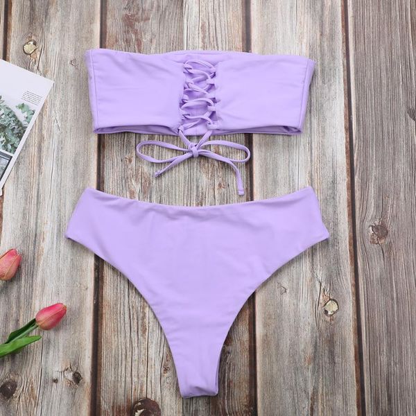 bikinis set lace up back bandeau swmming suits high waist micro bikini women swimsuit bathing suit cut biquinis beach maillot de bain
bikinis set lace up back bandeau swmming suits high waist micro bikini women swimsuit bathing suit cut biquinis beach maillot de bain