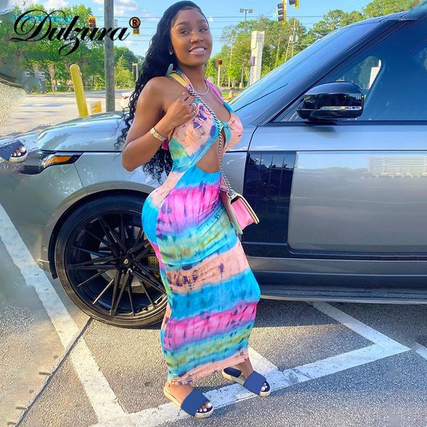 dulzura tie dye hanging neck hollow out women maxi dress backless elegant bodycon streetwear 2020 summer clothes streetwear, Black;gray
dulzura tie dye hanging neck hollow out women maxi dress backless elegant bodycon streetwear 2020 summer clothes streetwear, Black;gray