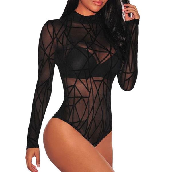 new women long sleeves jumpsuit pajamas high collar see-through elastic slim fit sleepwear yaa99, Black;white
new women long sleeves jumpsuit pajamas high collar see-through elastic slim fit sleepwear yaa99, Black;white