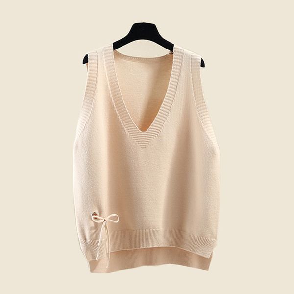 2019 new loose knitted vest fashion sleeveless sweater women spring and autumn casual v-neck women, Black;white
2019 new loose knitted vest fashion sleeveless sweater women spring and autumn casual v-neck women, Black;white